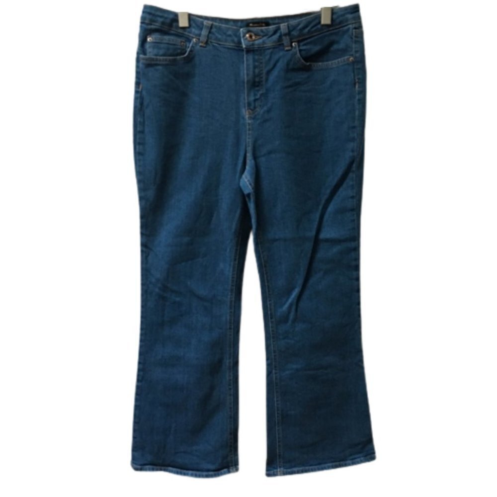 Massimo Dutti High Rise Ankle Flare Jeans